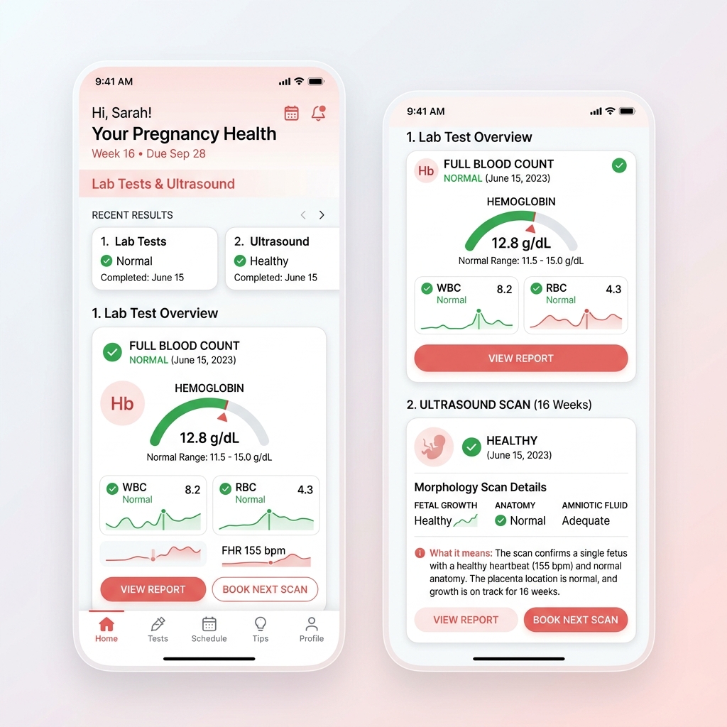 Screenshot: Lab & scan explainers